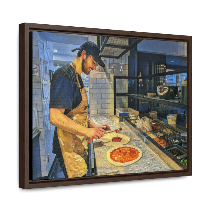 Bromont Pizza Chef: Artist at Work Wall Art Canvas, FRAMED