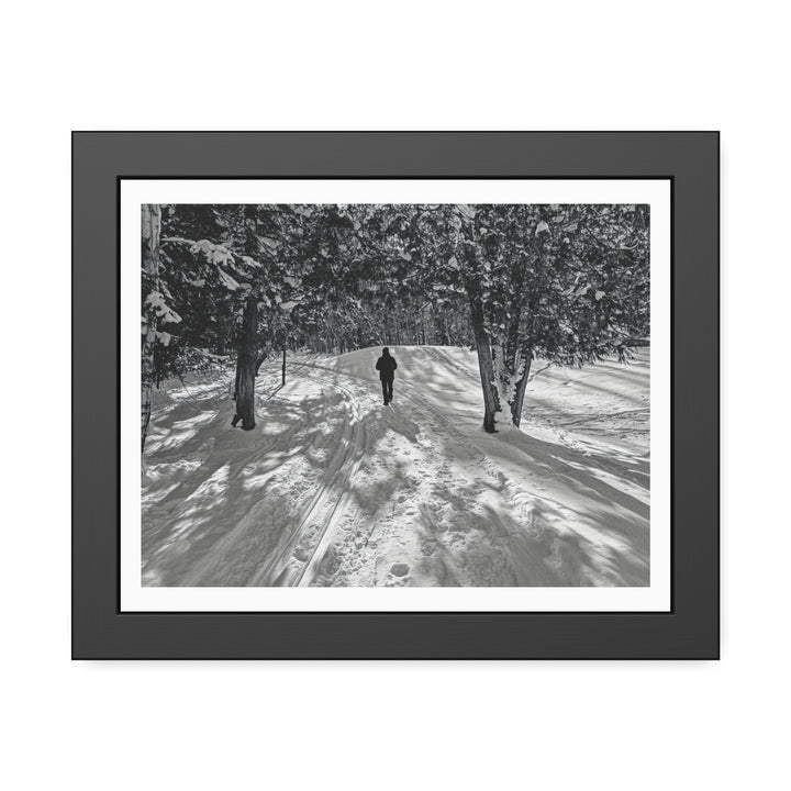 "Winter Walk on The Golf" Art Print - Framed