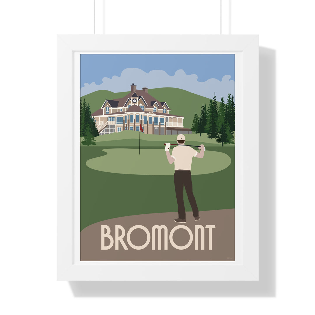 Royal Bromont Golf Course "Nice Day for Golf" Poster Print Framed (format: rectangle)