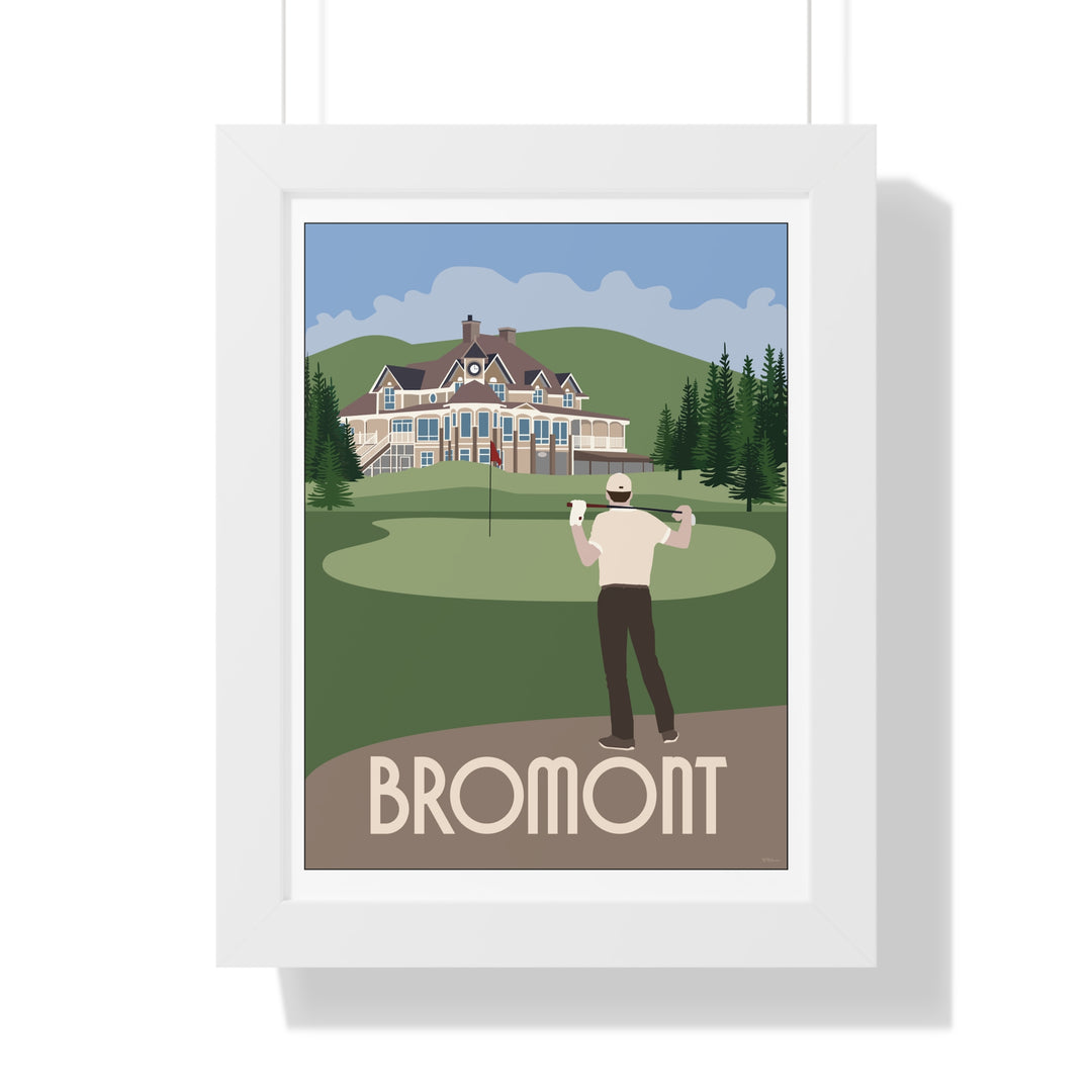 Royal Bromont Golf Course "Nice Day for Golf" Poster Print Framed (format: rectangle)