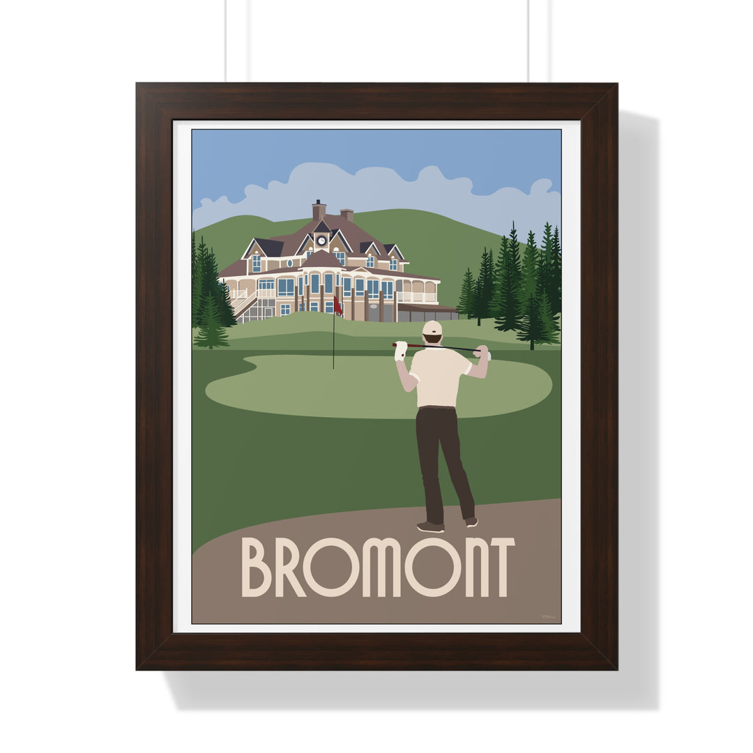 Royal Bromont Golf Course "Nice Day for Golf" Poster Print Framed (format: rectangle)