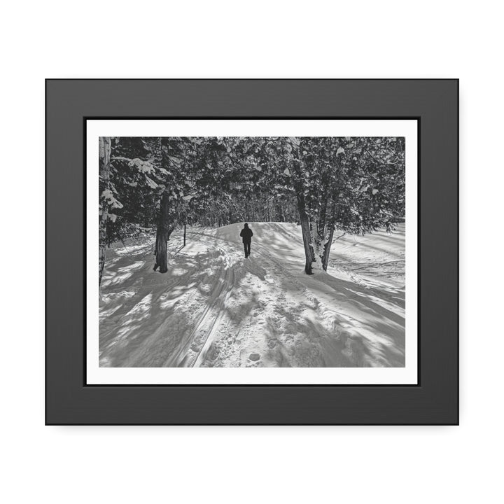 "Winter Walk on The Golf" Art Print - Framed