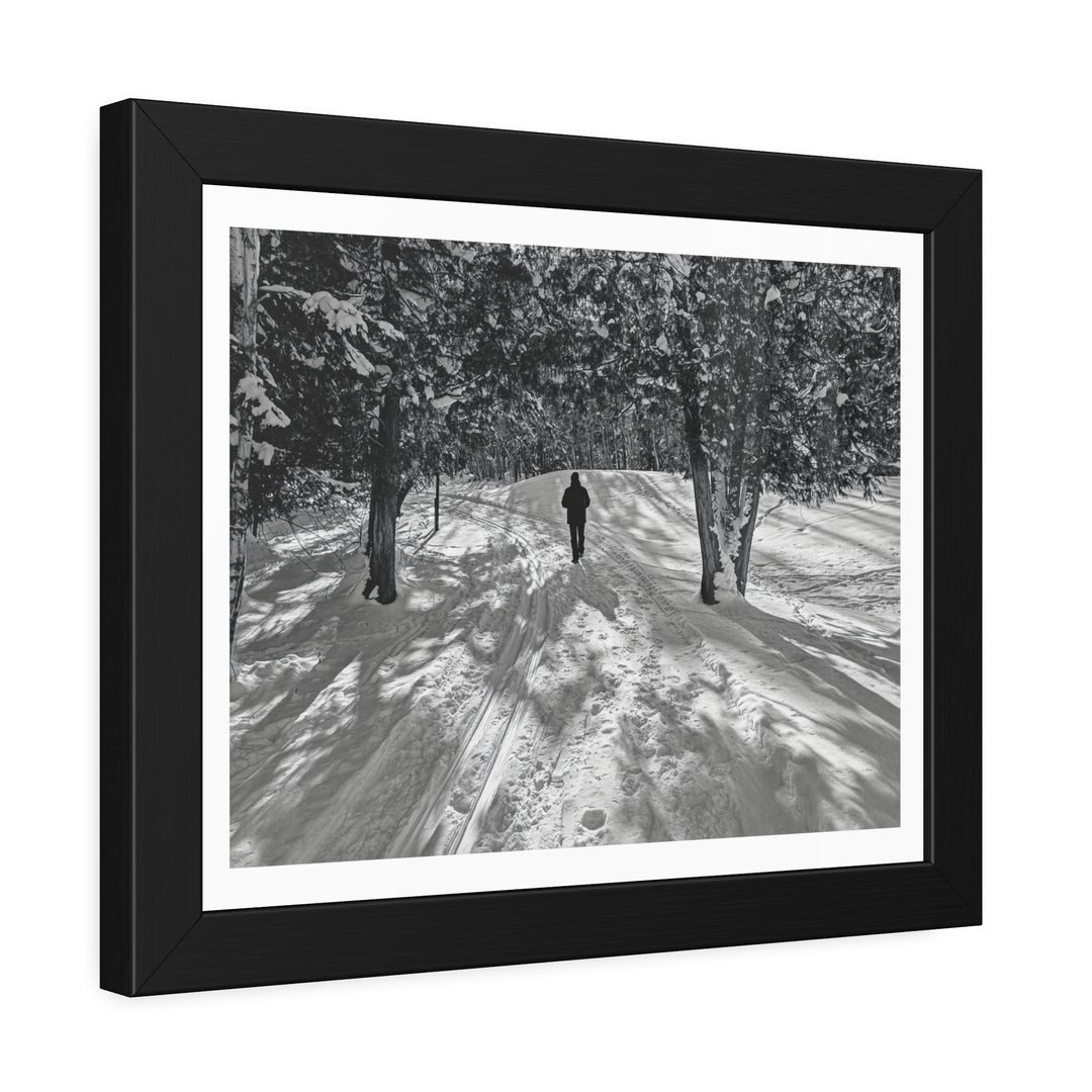 "Winter Walk on The Golf" Art Print - Framed