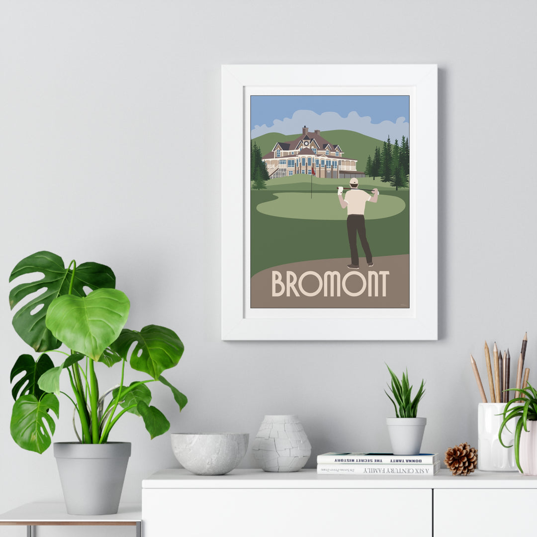 Royal Bromont Golf Course "Nice Day for Golf" Poster Print Framed (format: rectangle)