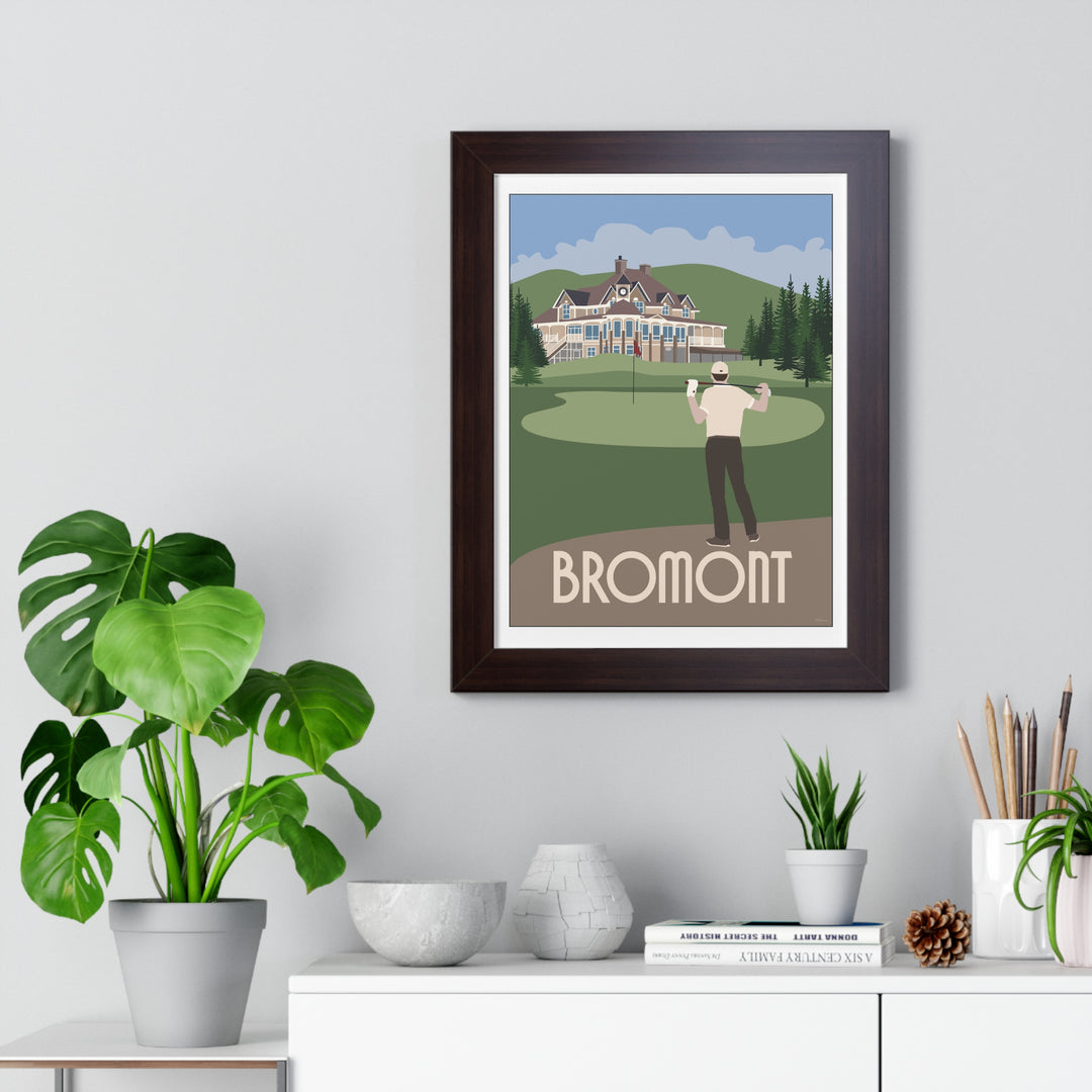 Royal Bromont Golf Course "Nice Day for Golf" Poster Print Framed (format: rectangle)