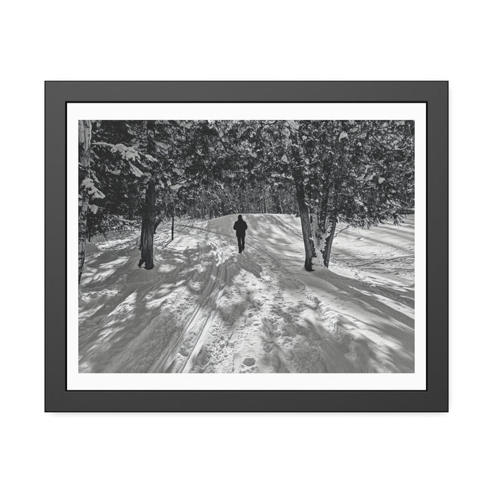 "Winter Walk on The Golf" Art Print - Framed