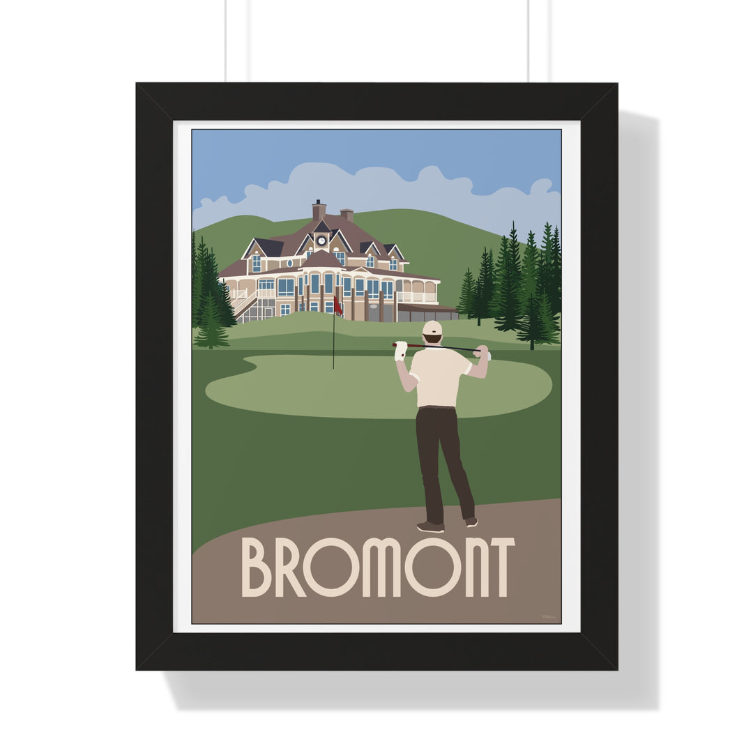 Royal Bromont Golf Course "Nice Day for Golf" Poster Print Framed (format: rectangle)