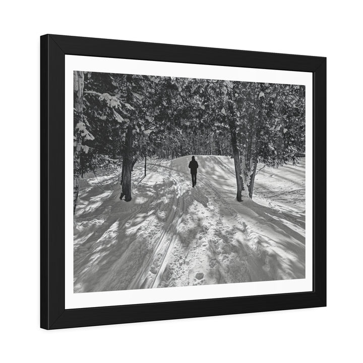 "Winter Walk on The Golf" Art Print - Framed